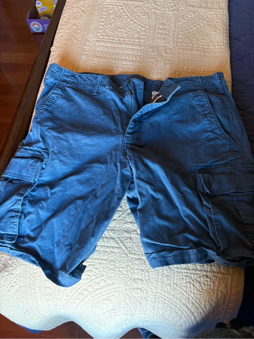 GAP Deep Blue Cargo Shorts with Utility Pockets